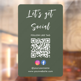Verbinden Sie mit unserem Instagram Facebook Qr Co Fensteraufkleber