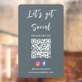 Verbinden Sie mit US Instagram Facebook Qr Code gr Fensteraufkleber