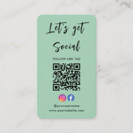 Verbinden Sie mit US Instagram Facebook Qr Code Gr Visitenkarte