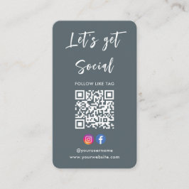 Verbinden Sie mit US Instagram Facebook Qr Code gr Visitenkarte