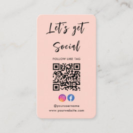 Verbinden Sie mit US Instagram Facebook Qr Code ro Visitenkarte