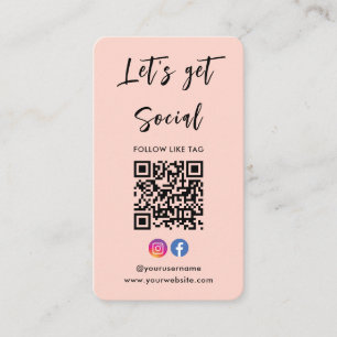 Verbinden Sie mit US Instagram Facebook Qr Code ro Visitenkarte