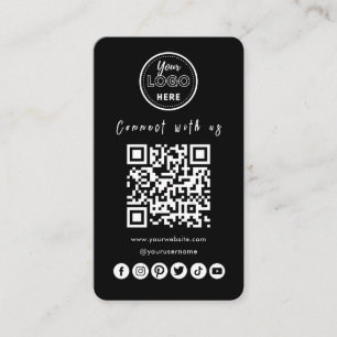 Verbinden Sie mit US Social Media QR Code Trendy B Visitenkarte