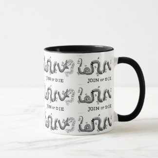 "Verbinden Sie oder die" historische Tasse