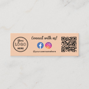 Verbinden Sie sich mit dem QR-Code Instagramm Face Mini Visitenkarte
