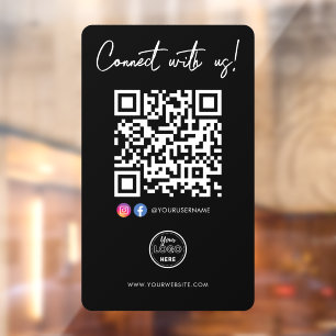 Verbinden Sie sich mit dem QR-Logo von Facebook Fensteraufkleber