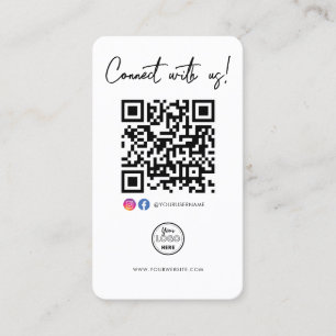 Verbinden Sie sich mit dem QR-Logo von Facebook Visitenkarte