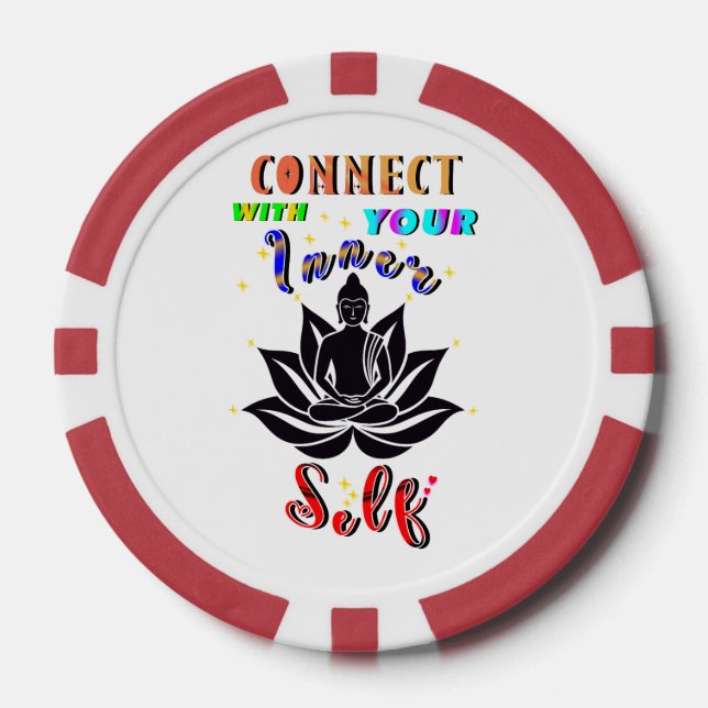 Verbinden Sie sich mit Ihrem inneren Selbst Pokerchips (Vorderseite)