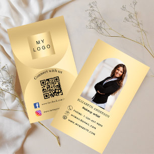 Verbinden Sie uns mit unserem Foto Qr Social Media Visitenkarte