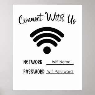 Verbinden Sie uns mit Wifi Poster