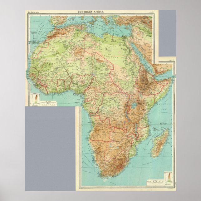 Verbindung Afrika mit Schifffahrtsrouten Poster (Vorne)