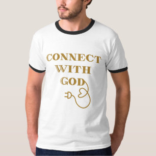 Verbindung mit dem biblischen Zitat von Gott - Män T-Shirt