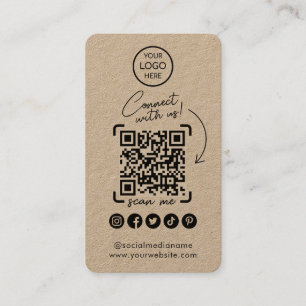 Verbindung mit dem Kraft Social Media QR Code Visitenkarte