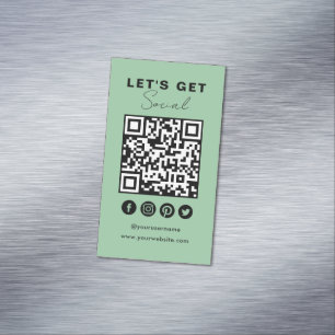 Verbindung mit dem QR-Code der Social Media Magnetische Visitenkarte