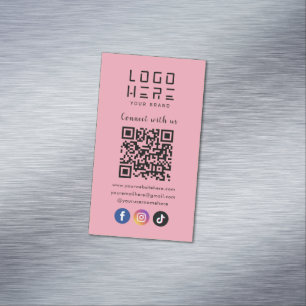 Verbindung mit dem QR-Code der Social Media Magnetische Visitenkarte