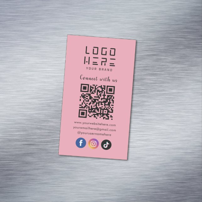 Verbindung mit dem QR-Code der Social Media Magnetische Visitenkarte (Beispiel)
