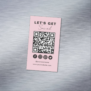Verbindung mit dem QR-Code der Social Media Magnetische Visitenkarte