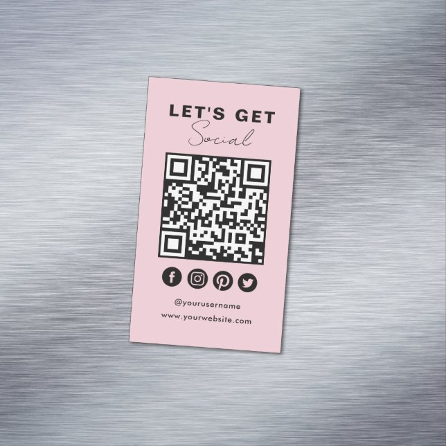 Verbindung mit dem QR-Code der Social Media Magnetische Visitenkarte (Beispiel)