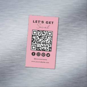 Verbindung mit dem QR-Code der sozialen Medien in Magnetische Visitenkarte