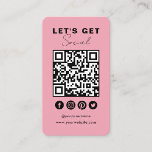 Verbindung mit dem QR-Code der sozialen Medien in Visitenkarte