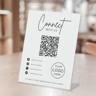 Verbindung mit dem QR-Code-Geschäft von US Social Sockelschild
