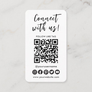 Verbindung mit dem QR-Logo der Social Media Visitenkarte