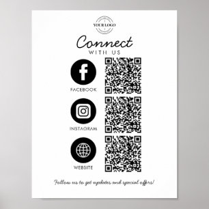 Verbindung mit dem QR-Website-Logo von US 3 Poster