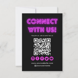 Verbindung mit QR Code Social Media Business Card Einladung