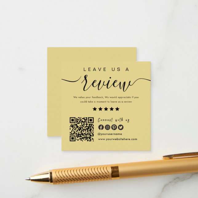 Verbindung mit QR-Code von uns | Verlass US A Revi Begleitkarte (Vorderseite/Rückseite Beispiel)