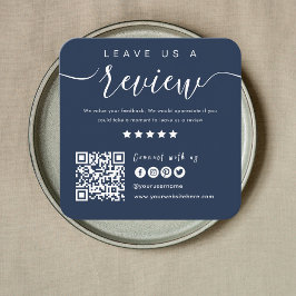 Verbindung mit QR-Code von uns | Verlass US A Revi Quadratische Visitenkarte
