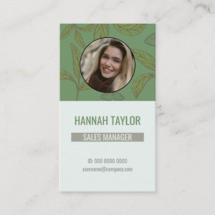 Verbindung mit uns   QR Code Green Tee Logo Busine Visitenkarte