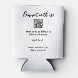 Verbindung mit uns Scan QR Code hinzufügen Website Dosenkühler