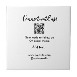 Verbindung mit uns Scan QR Code hinzufügen Website Fliese