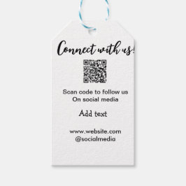 Verbindung mit uns Scan QR Code hinzufügen Website Geschenkanhänger