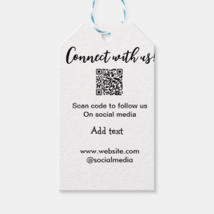 Verbindung mit uns Scan QR Code hinzufügen Website Geschenkanhänger