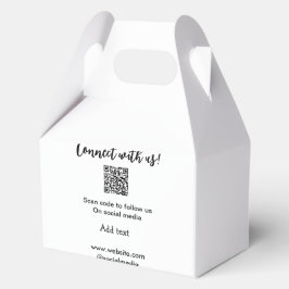 Verbindung mit uns Scan QR Code hinzufügen Website Geschenkschachtel