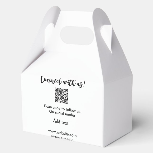 Verbindung mit uns Scan QR Code hinzufügen Website Geschenkschachtel (Vorderseite)