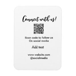 Verbindung mit uns Scan QR Code hinzufügen Website Magnet