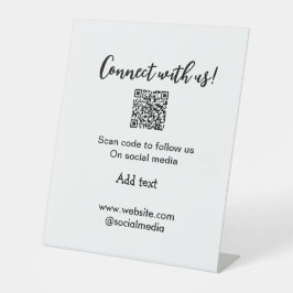 Verbindung mit uns Scan QR Code hinzufügen Website Sockelschild