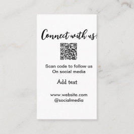 Verbindung mit uns Scan QR Code hinzufügen Website Visitenkarte