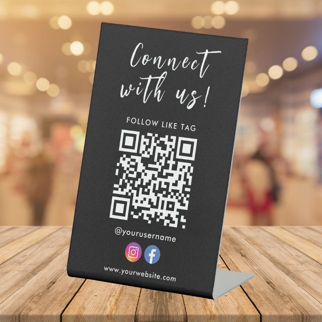 Verbindung mit unserem Facebook Instagramm Qr Code Sockelschild (Von Creator hochgeladen)