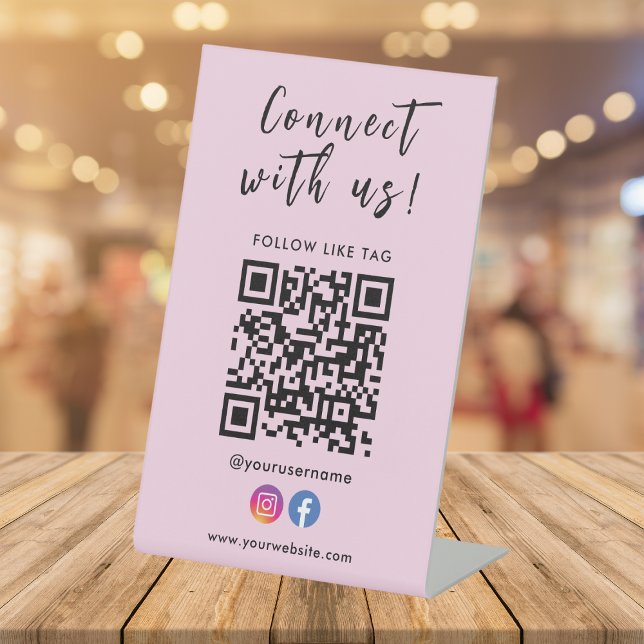 Verbindung mit unserem Facebook Instagramm Qr Code Sockelschild (Von Creator hochgeladen)