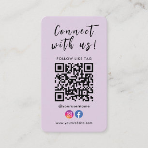 Verbindung mit unserem Facebook Instagramm Qr Code Visitenkarte