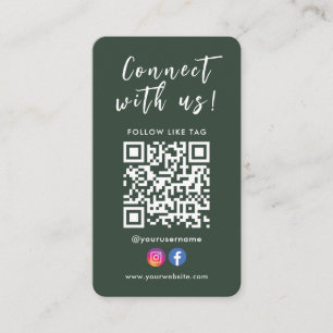 Verbindung mit unserem Facebook Instagramm Qr Code Visitenkarte