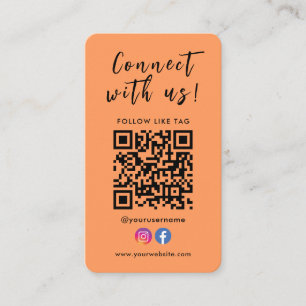 Verbindung mit unserem Facebook Instagramm Qr Code Visitenkarte