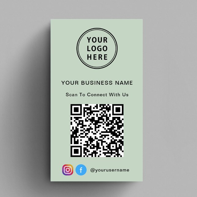 Verbindung mit unserem Logo QR-Codeseite Visitenkarte (Capture attention, make connections, and leave a lasting impression with our modern QR business card)