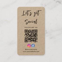 Verbindung mit US Instagram Facebook Qr Code rusti Visitenkarte