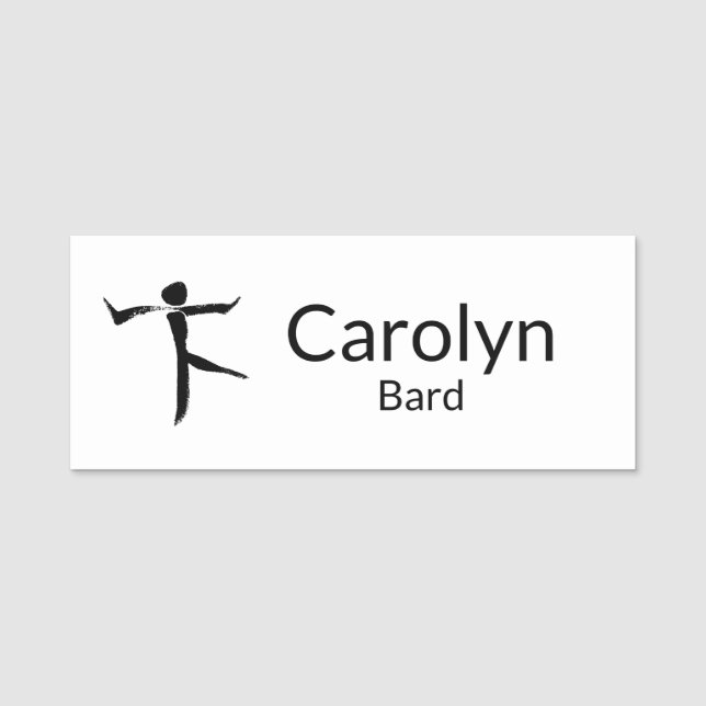 Verbindung Tai Chi Name Tag mit Nachname Namensschild (Vorderseite)
