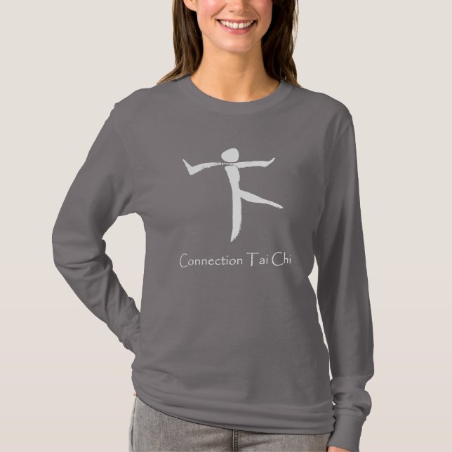 Verbindung Tai Chi Weibliche lange Schlange weiße  T-Shirt (Vorderseite)