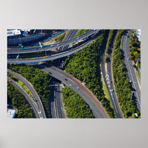 Verbindung über Autobahn Poster